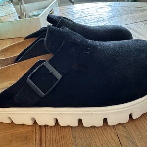 Birkenstock Black and White Mules